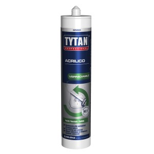 Cartuccia di sigillante acrilico Tytan, grigio, per interni ed esterni.