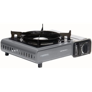 Fornello da campeggio Campingaz Camp'Bistro 3, ideale per l'uso esterno. Fornello da tavolo compatto con accensione piezoelettrica.