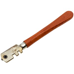 Tagliapiastrelle LUX Classic con manico in legno, per vetro fino a 8 mm.