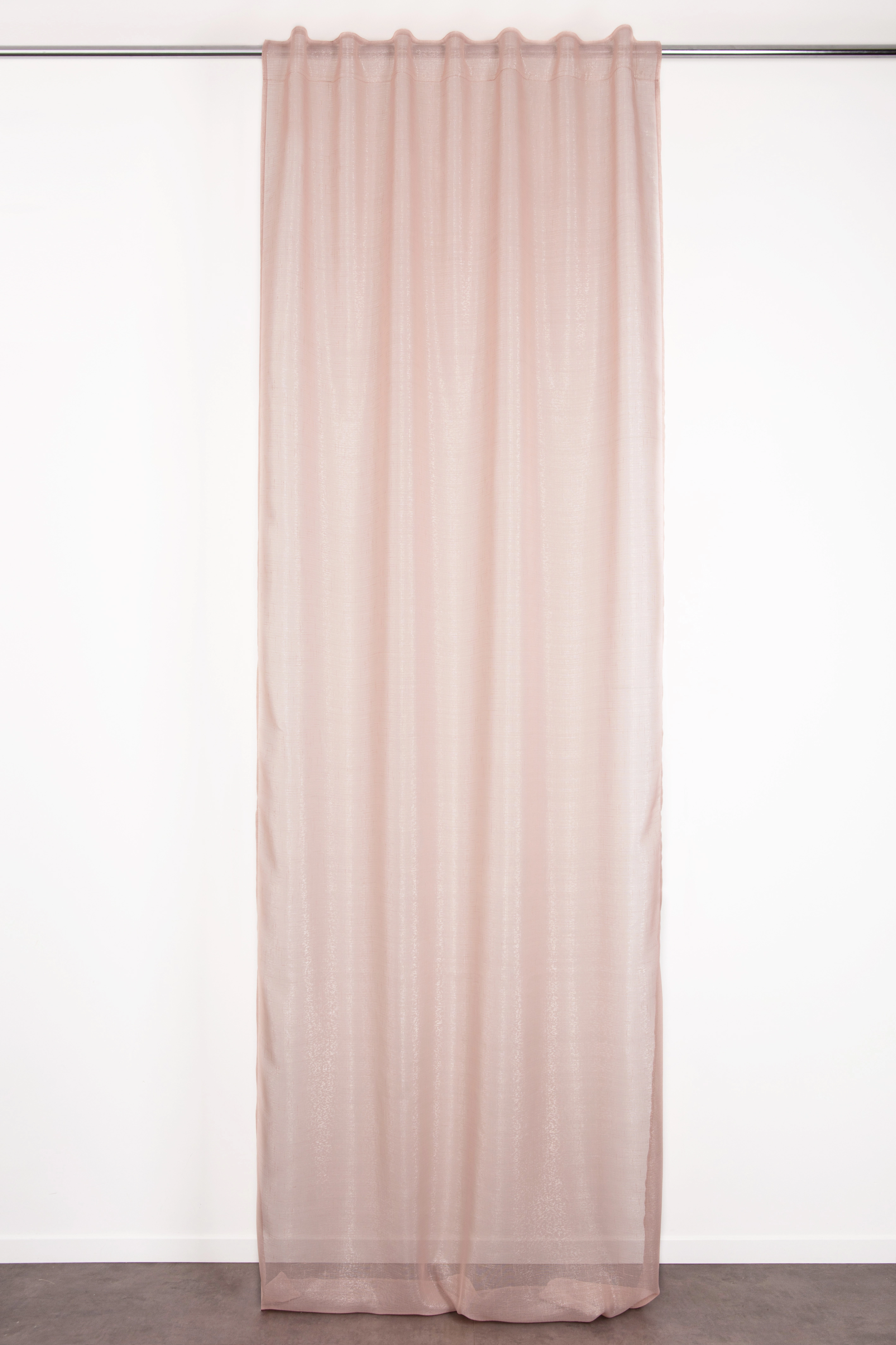 Tenda arredo Elaura L.135xH.300 cm, rosa chiaro