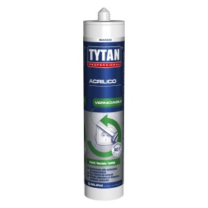 Sigillante acrilico Tytan, bianco, cartuccia per siliconi e sigillanti.