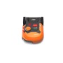 Robot tagliaerba Worx Landroid S250 WR168E, arancio-nero, vista dall'alto.