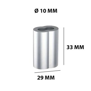 t.b.t. Altre catene, alluminio, dimensioni: 10 x 33 x 29 mm.