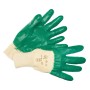Guanti da giardino LUX in nitrile verde taglia XL per giardinaggio.