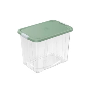Contenitore in plastica con ruote e coperchio 65 l 59x39x45 cm