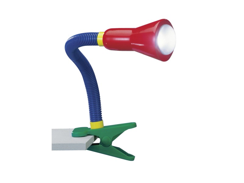 Lampada da tavolo Flexo Spot flessibile con pinza Trio multicolore H 30 cm