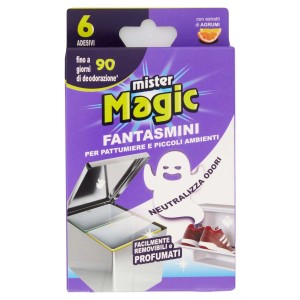 Mister Magic Fantasmini deodorante per pattumiere e piccoli ambienti, 6 pezzi.
