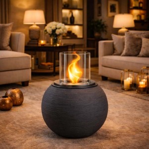 Camino a bioetanolo giardino Divina Fire Botticelli 3,4 kW Ø40xH54 cm grigio
