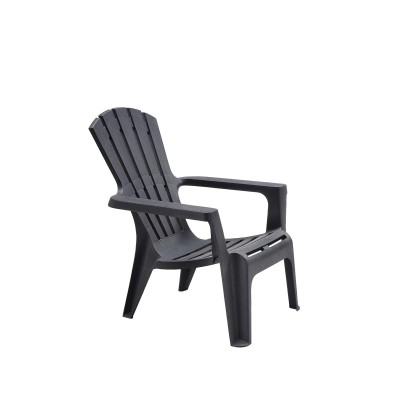 Poltrona da giardino con braccioli impilabile Maryland in plastica grafite