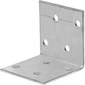 Staffa angolare zincata 40x40x40 mm per costruzioni in legno.