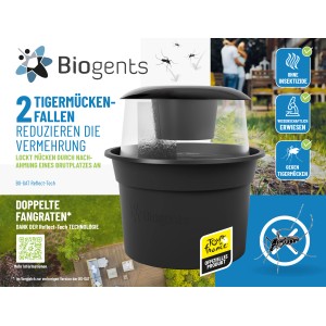 Trappola per zanzare Biogents BG-Gat Reflect-Tech (confezione da 2) per la riduzione delle zanzare tigre.