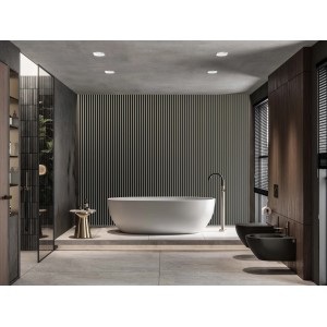 Pannello fonoassorbente decorativo alu anodiz argento 240x56,55x1,7 cm