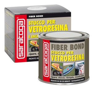 Barattolo di stucco per vetroresina Fiber Bond Saratoga, stucco speciale per vetroresina.