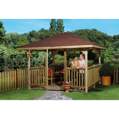 Gazebo in legno Weka Paradiso impregnato misura 3 304x304 cm