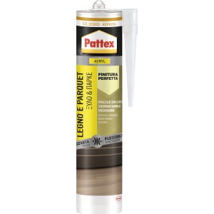 Sigillante acrilico Pattex per legno e parquet, colore ciliegio.