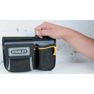 Stanley Mini marsupio da cintura 1-96-179, borsa da lavoro nera con scomparti e cerniera.
