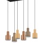 Moderna lampada a sospensione Trio Agudo, 6 luci, Multicolor. Lampada a sospensione per soggiorno e sala da pranzo.