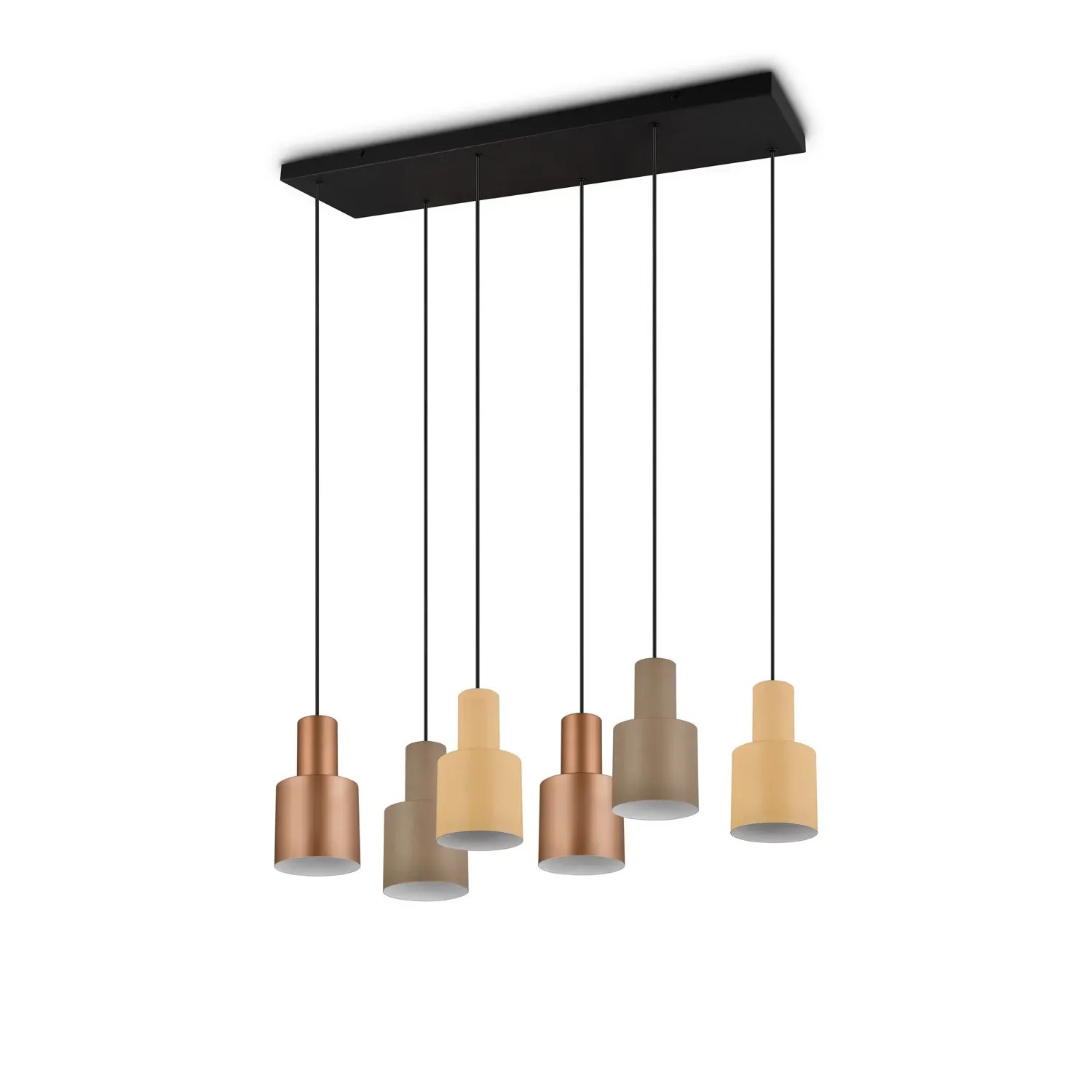 Moderna lampada a sospensione Trio Agudo, 6 luci, Multicolor. Lampada a sospensione per soggiorno e sala da pranzo.