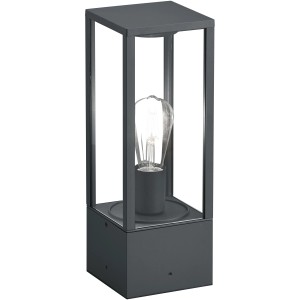 Lampada da vialetto Trio Garonne antracite con vetro trasparente e attacco E27.