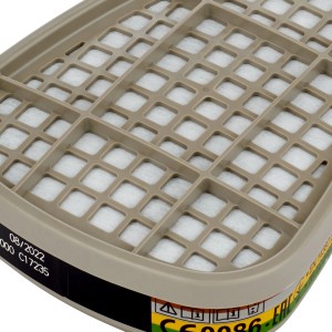 3M Filtro 6059 ABEK1, confezione da 2. Filtro per respiratore per maschere, protegge da vapori e gas.
