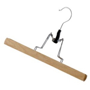 Appendino per pantaloni in legno e metallo per organizer armadio.