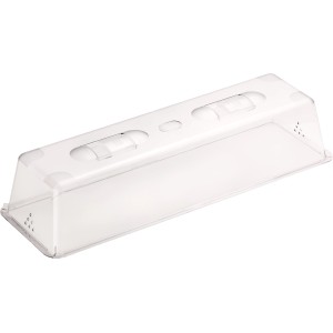 Coperchio trasparente per serra (58x19x13cm) con ventilazione per una propagazione ottimale delle piante.