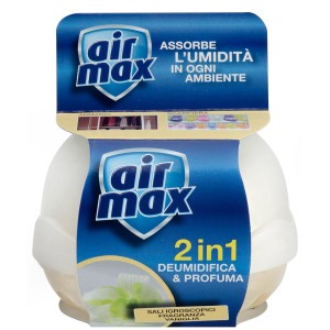 Air Max Assorbiumidità 2in1, profumo vaniglia. Deumidificatore per armadio e stanza.