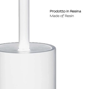 Scopino bagno Brenda in resina bianco matt