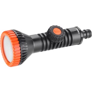 Lancia per irrigazione Claber, nero/arancio, con testina a spruzzo regolabile per irrigazione giardino.
