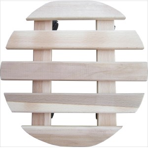 Rotelle per piante in legno di faggio rotondo, superficie liscia, Ø 30 cm.