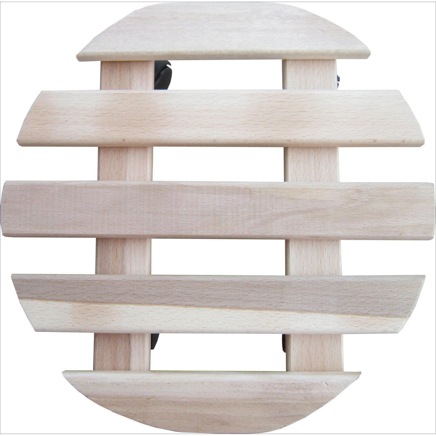 Rotelle per piante in legno di faggio rotondo, superficie liscia, Ø 30 cm.