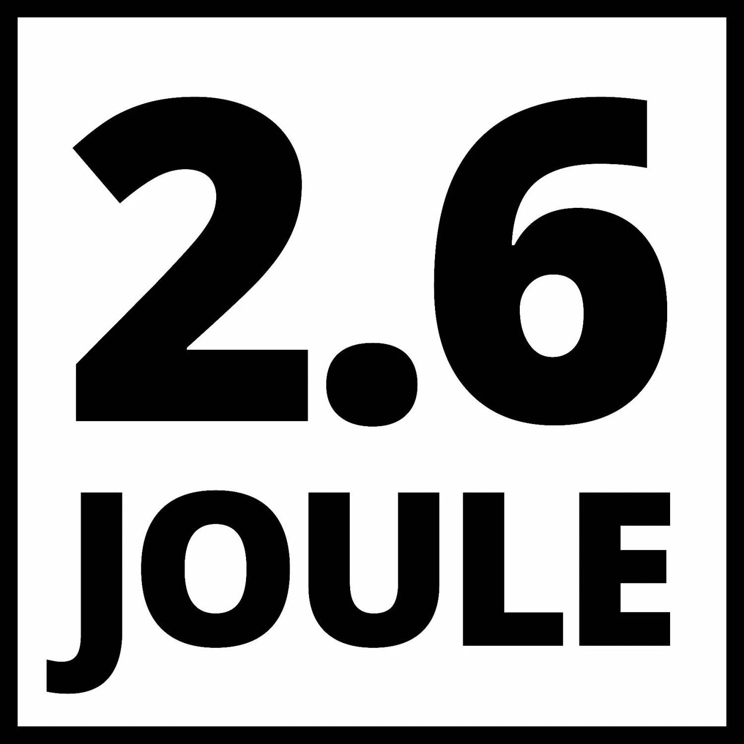 Simbolo di energia di impatto di 2.6 Joule per trapani a percussione e attrezzature di perforazione.