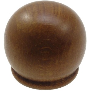 Sfera in legno per bastone per tende, marrone, per fissaggio a Binari per tende.