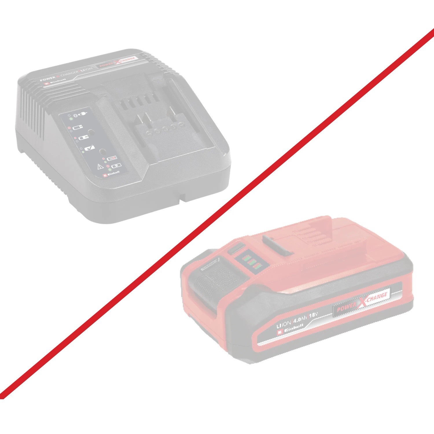 Batteria e caricabatterie Einhell Power X-Change per multiutensile.