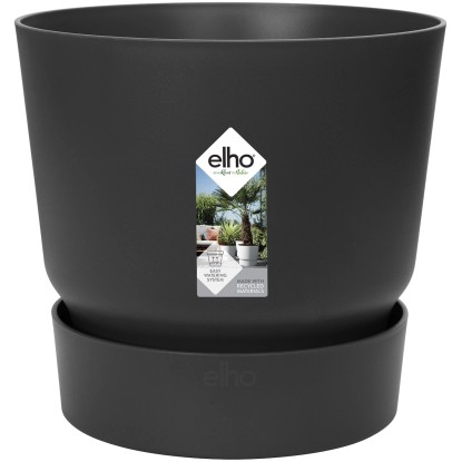 Vaso per piante Elho Greenville in plastica con serbatoio Ø 14 x H 13 cm nero