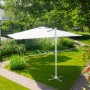 Ombrellone da giardino a palo decentrato New Michigan Ø 200 cm bianco