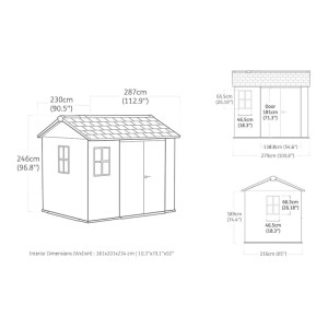 Casetta da giardino in PVC Keter Apex sp.20 mm marrone scuro 5,2 m²