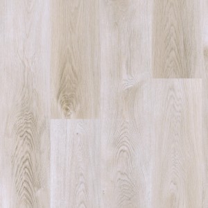 Pavimento vinilico chiaro effetto legno. Dettaglio del rivestimento.