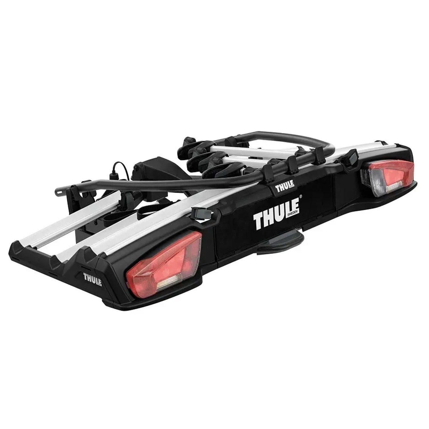 Portabiciclette Thule per auto per il montaggio sul gancio di traino.