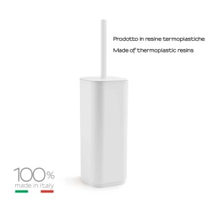 Scopino bagno Seventy in resine termoplastiche bianco matt