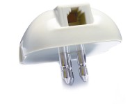 Adattatore Doppia Presa Adattatore Telefonico Duplex RJ11 6P4C - Splitter 2 Vie Con Cavo Bianco Per Doppia Linea Connettore Linea Telefonica - Foto 2