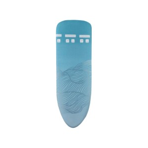 Copriasse da stiro Leifheit Perfect Steam Air Board Uni, azzurro con motivo a onde, perforato per stazioni vapore.