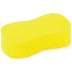 Spugna gialla per la cura dell'auto.