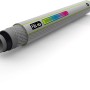 Tubo grigio Fitt NTS per irrigazione giardino, sezione trasversale visibile.