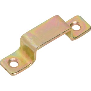 Anello per chiavistello zincato giallo, 30x14 mm, per alloggiare un chiavistello e avvitare.
