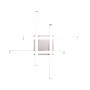 Plafoniere LED moderna t.b.t. con design astratto e quadrato.