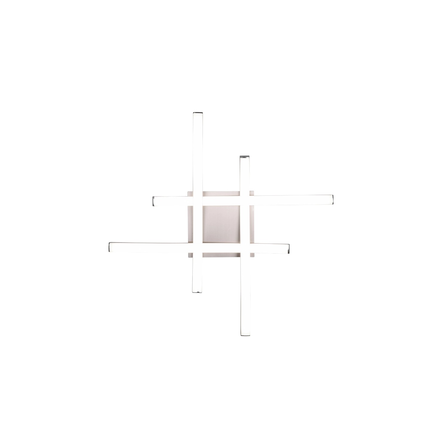 Plafoniere LED moderna t.b.t. con design astratto e quadrato.