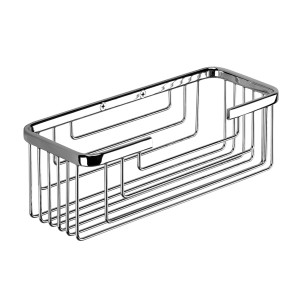 t.b.t. cestello da parete in metallo cromato per accessori bagno.