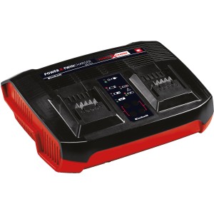 Caricabatterie Einhell Power X-Change Twincharger 3A per due batterie Power X-Change.
