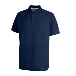 Polo t.b.t. blu scuro per abbigliamento da lavoro.